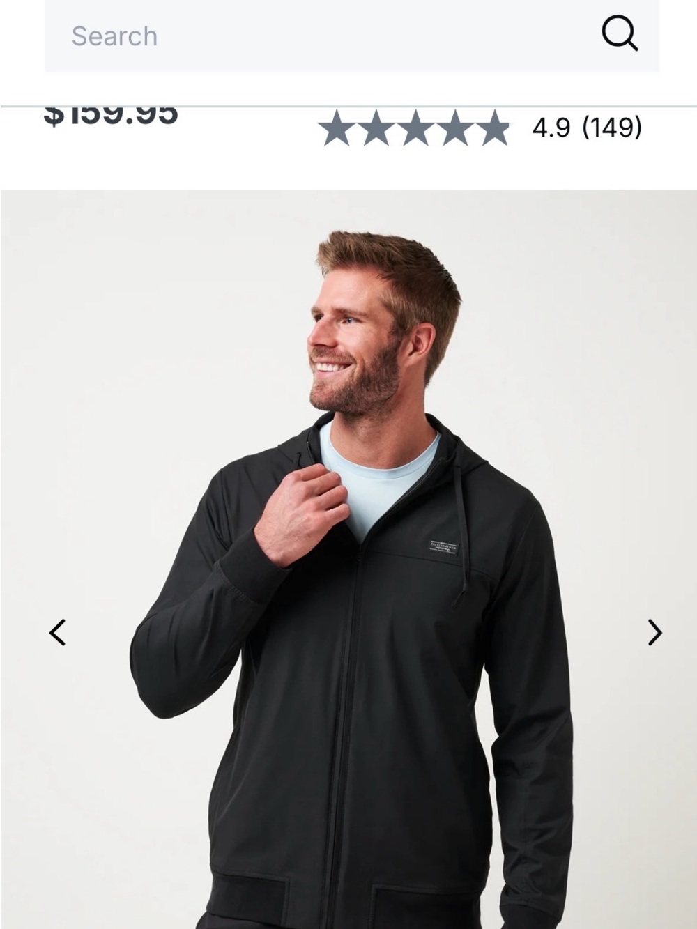 Travis Mathew Wanderlust full-zip hoodie Blk Xxl Pre Owned